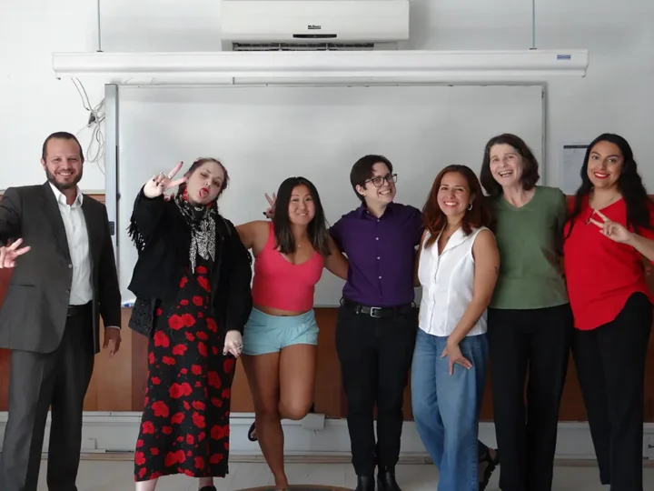 TEFL trainees in Mexico celebrating the end of their training in the classroom