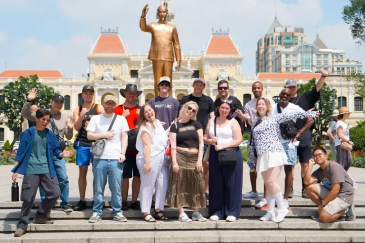 TEFL trainees on a city orientation tour in Ho Chi Minh City